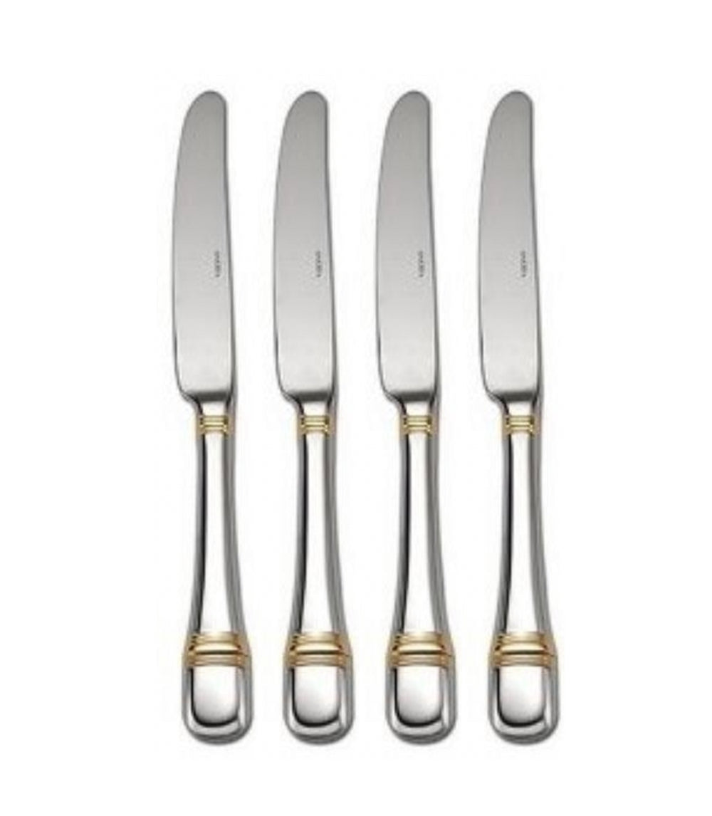 Oneida Golden Astragal Set of 4 Dinner Knives 18/10 Stainless 9 1/2